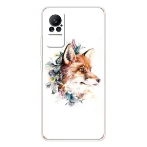 Чехлы с картинкой Лисички для Xiaomi Civi 1S (VPrint) (Лисичка в цветочках)