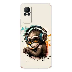 Чехол с Обезьянами Xiaomi Civi 1S - (AlphaPrint) (Макака в наушниках)