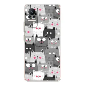 Чехлы с Котиками для Xiaomi Civi 1S (VPrint) (Рисованные котики)