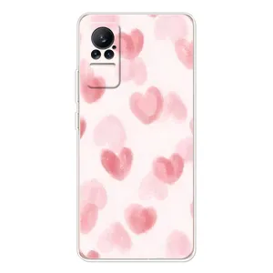Чехол с розовым рисунком для Xiaomi Civi 1S (Розовые сердечки)