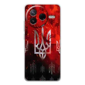 Украинские Чехлы для Xiaomi Civi 4Pro с картинкой УПА (AlphaPrint) (ГЕРБ УПА)