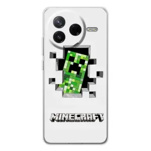 Чехол Майнкрафт на Xiaomi Civi 4Pro (AlphaPrint) Minecraft (крипер Майнкрафт)
