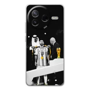 Чехлы для Xiaomi Civi 4Pro (Leo чемпион) (AlphaPrint) (Месси в накидке)