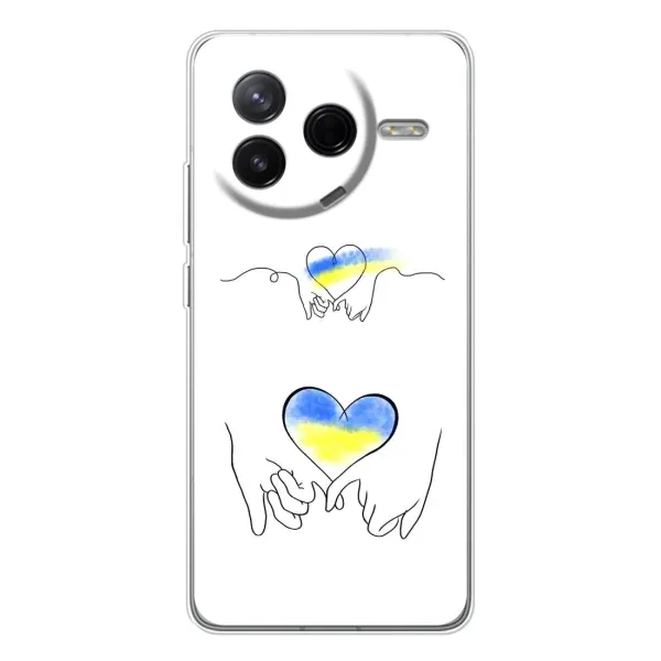 Чохол з принтом «Мир Україні» для Xiaomi Civi 4Pro