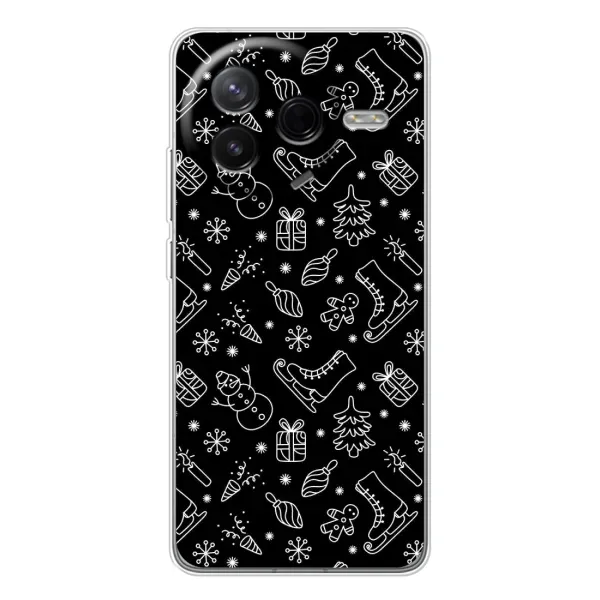 Чехол с принтом «Новогодний фон» для Xiaomi Civi 4Pro