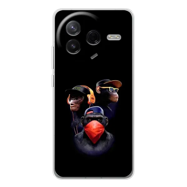 Чехол с принтом «Три обезьяны» для Xiaomi Civi 4Pro