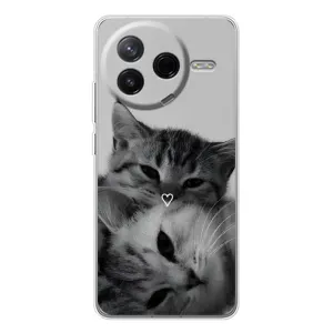 Чехол с рисунком кот на Xiaomi Civi 4Pro (Пара котов)