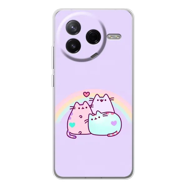 Чехол с принтом «Радужные котики» для Xiaomi Civi 4Pro