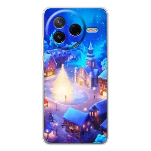 Рождественские Чехлы для Xiaomi Civi 4Pro (VPrint) (Рождественский город)