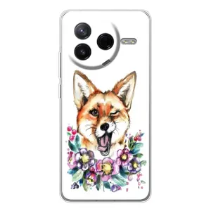 Чехлы с картинкой Лисички для Xiaomi Civi 4Pro (VPrint) (Веселая лисичка)