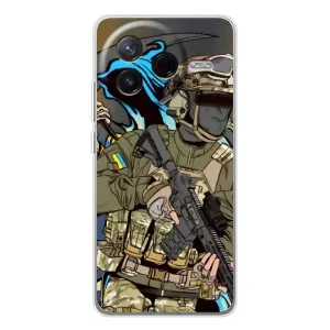 Чехлы с картинкой ЗСУ для Xiaomi Civi 4Pro (AlphaPrint) (Воин ВСУ)