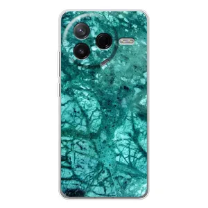 Мраморний чехол на Xiaomi Civi 4Pro (VPrint) (Зелений мрамор)