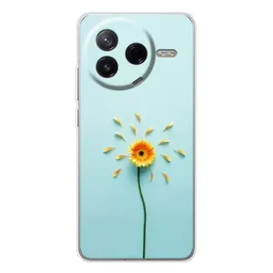 Чохли з квітами для Xiaomi Civi 4Pro (VPrint) (Жовта квітка)
