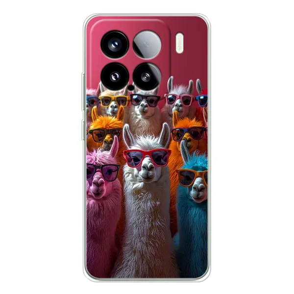 Чехол с принтом «Ламы в очках» для Xiaomi Civi 5Pro Чехол с принтом «Ламы в очках» для Xiaomi Civi 5Pro
