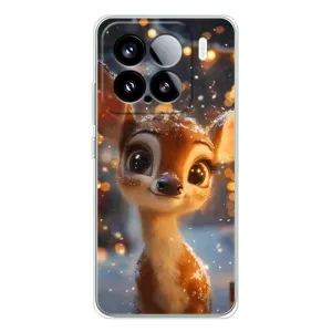 Яскравий чохол для Xiaomi Civi 5Pro з Зимові Оленята (Оленятко серед гірлянд)