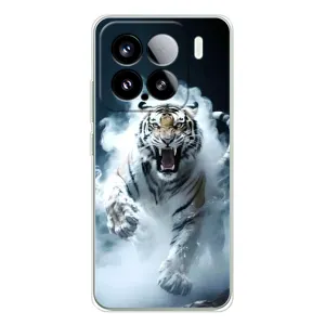 Чохол з картинкою 'Хижаки' для Xiaomi Civi 5Pro (Білий тигр у диму)