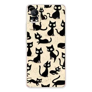 Чехол с рисунком кот на Xiaomi Civi (Черные коты)