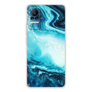 Мраморный чехол на Xiaomi Civi (VPrint) (Голубой мрамор)