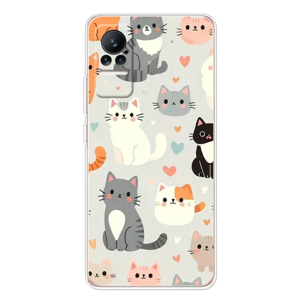 Чехол с принтом «Коллаж котов» для Xiaomi Civi Чехол с принтом «Коллаж котов» для Xiaomi Civi