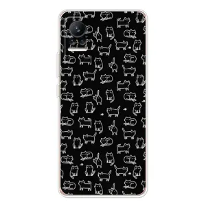 Чехол с принтом для Xiaomi Civi (AlphaPrint) Модные коты (Меленькие котики)