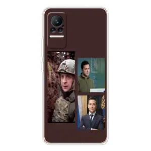 Чехол для Xiaomi Civi (AlphaPrint - с принтом Зеленского) (Президент)