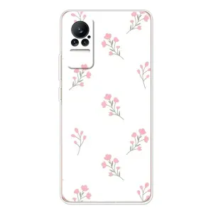 Чехол с розовым рисунком для Xiaomi Civi (Розовые цветы)