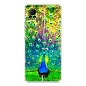 Чехол с птицами на Xiaomi Civi (VPrint) (Яркий Павлин)