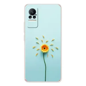 Чехлы с Цветами для Xiaomi Civi (VPrint) (Желтый цветок)
