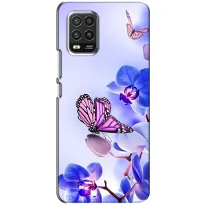 Чохли з квітами для Xiaomi Mi 10 Lite (VPrint) (Метелик на квітах)