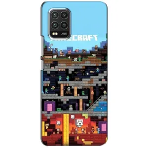 Чохол Майнкрафт на Xiaomi Mi 10 Lite (AlphaPrint) Minecraft (фон Minecraft)
