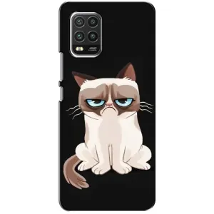 Чехол с принтом для Xiaomi Mi 10 Lite (AlphaPrint) Модные коты (Грустный кот)