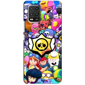 Чехол для Xiaomi Mi 10 Lite Бравл Старс (VPrint) (Лого Brawl Stars)