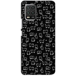 Чехол с принтом для Xiaomi Mi 10 Lite (AlphaPrint) Модные коты (Меленькие котики)