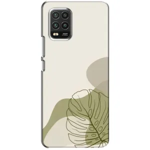 Силконовий чохол з принтом в квітах на Xiaomi Mi 10 Lite (Зелена монстера дизайн)