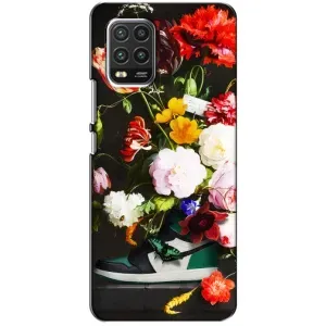 Брендновые Чехлы для Xiaomi Mi 10 Lite - (PREMIUMPrint) (Nike цветы)