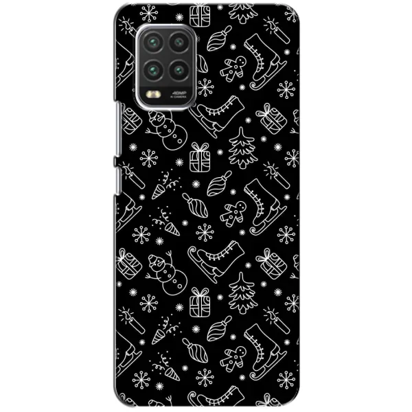 Чехол с принтом «Новогодний фон» для Xiaomi Mi 10 Lite