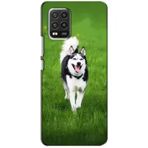 Чехол с Хаски для Xiaomi Mi 10 Lite - (AlphaPrint) (Радостный Хаски)