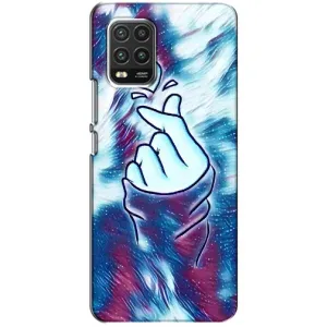 Чехол с принтом для Xiaomi Mi 10 Lite (AlphaPrint - Знак сердечка) (Радужное сердце)
