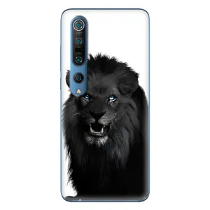 Чехлы с картинками животных Xiaomi Mi 10 Pro (Черный ЛЕВ)