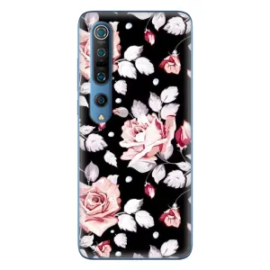 Чохли з квітами для Xiaomi Mi 10 Pro (VPrint) (Квіти на чорному)