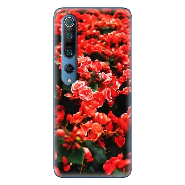 Чехол с принтом «Цветы красные» для Xiaomi Mi 10 Pro
