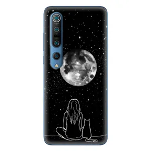 Чохол з малюнком кіт на Xiaomi Mi 10 Pro (Дівчина з котом)