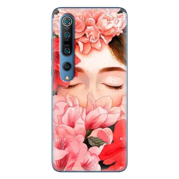 Чехол с принтом «Глаза в цветах» для Xiaomi Mi 10 Pro