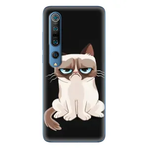 Чехол с принтом для Xiaomi Mi 10 Pro (AlphaPrint) Модные коты (Грустный кот)