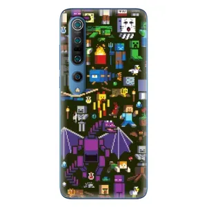 Чохол Майнкрафт на Xiaomi Mi 10 Pro (AlphaPrint) Minecraft (Колаж Майнкрафт)
