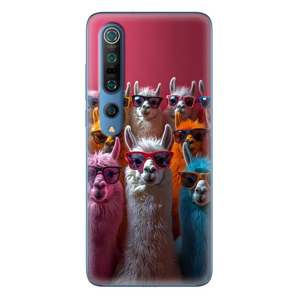 Чехол с принтом «Ламы в очках» для Xiaomi Mi 10 Pro
