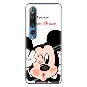 Эксклюзивный чехол для Xiaomi Mi 10 Pro (AlphaPrint - Мультяшные) (Маус Микки)