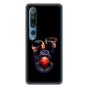 Чехол с Обезьянами Xiaomi Mi 10 Pro - (AlphaPrint) (Три обезьяны)
