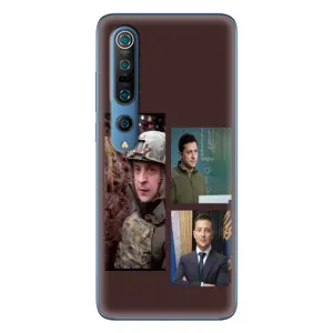 Чехол для Xiaomi Mi 10 Pro (AlphaPrint - с принтом Зеленского) (Президент)