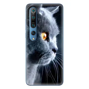 Чохли з Котиками для Xiaomi Mi 10 Pro (VPrint) (Сірий Кіт)